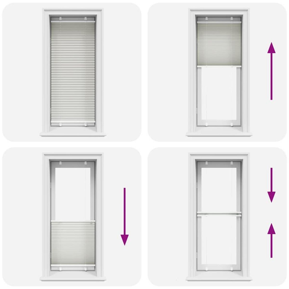 VIDAXL Store plisse gris clair 60x100 cm largeur du tissu 59,4 cm