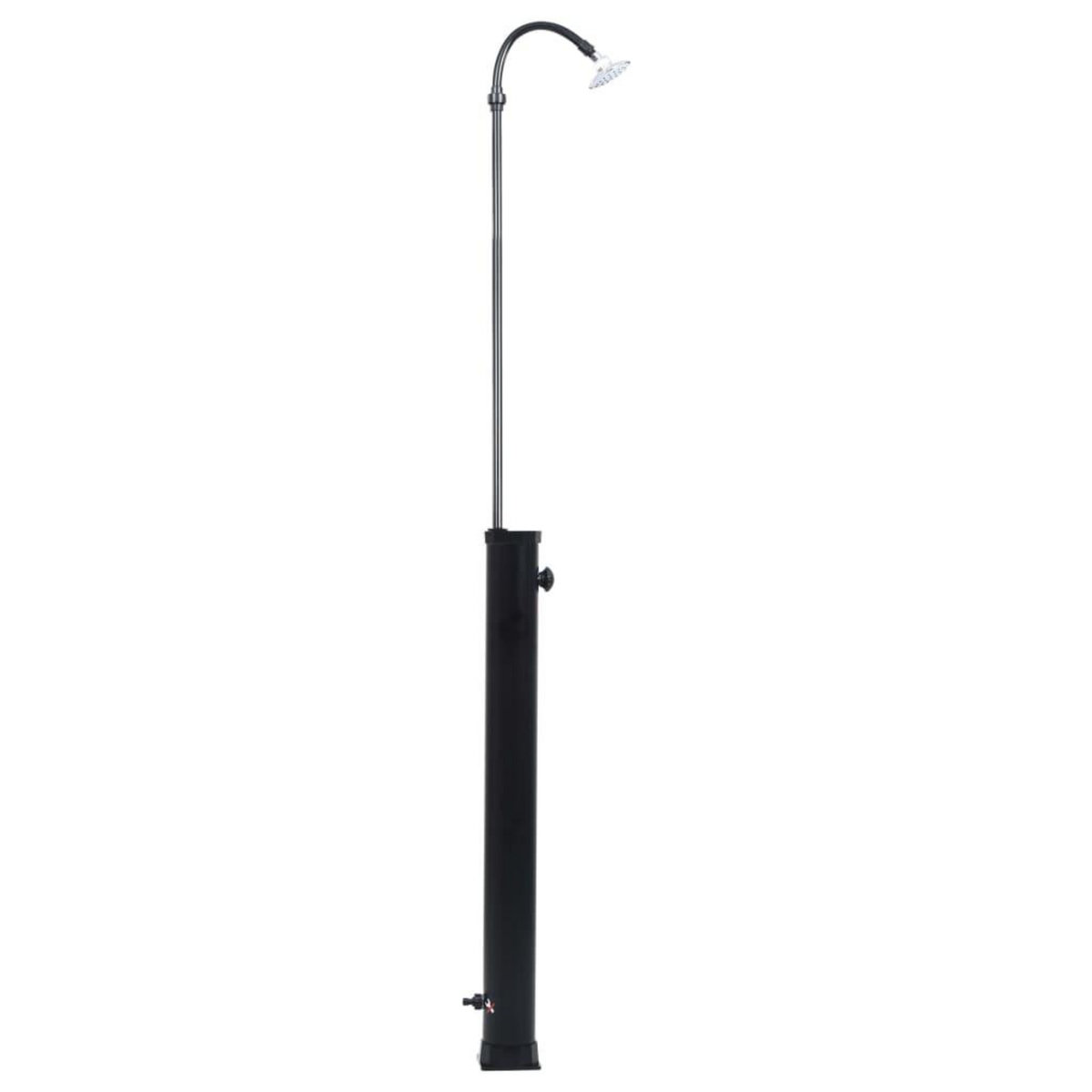 VIDAXL Douche solaire de jardin Noir 215 cm 8 L