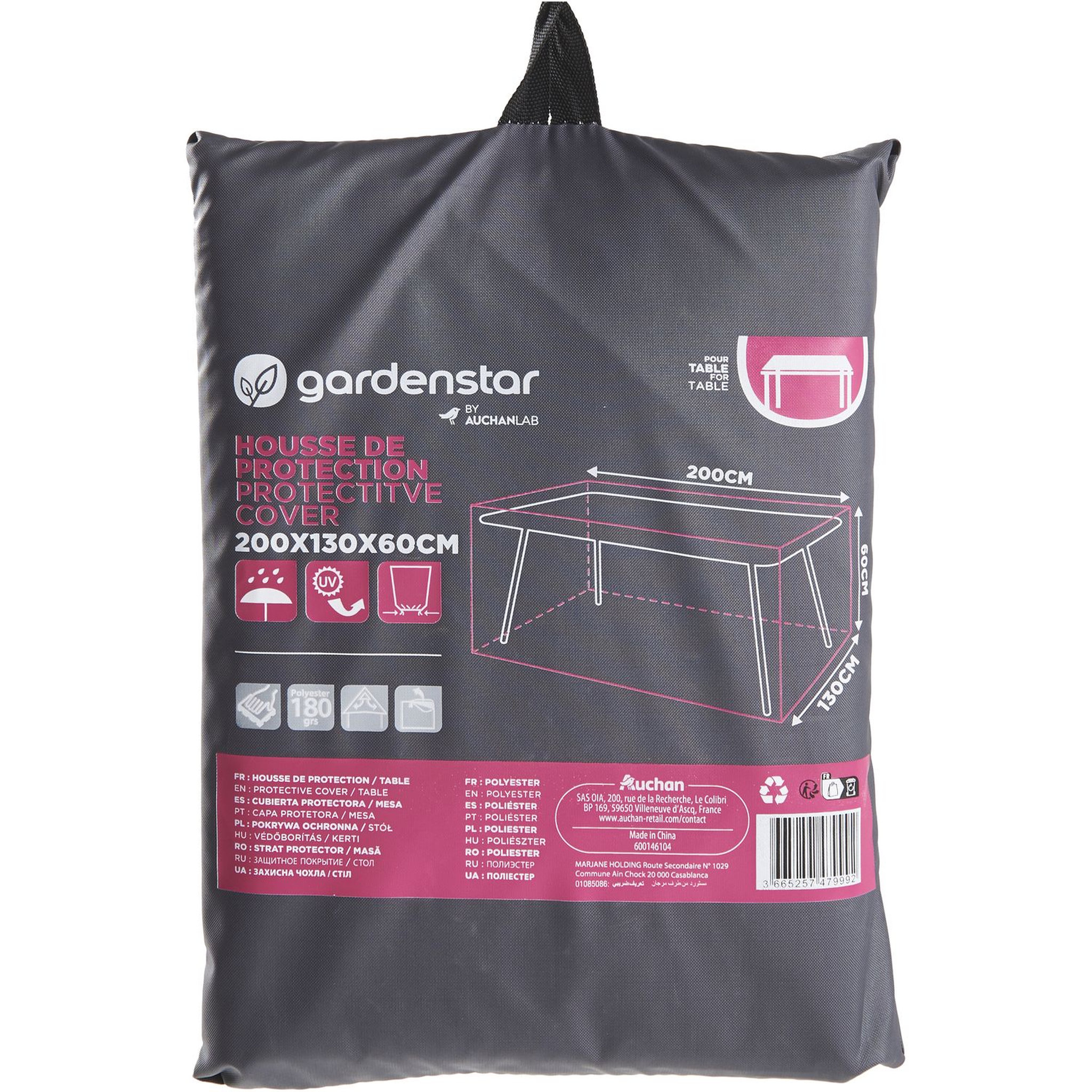 GARDENSTAR Housse de protection Table - Polyester - 200x130x60cm