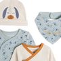 Voir la diapositive 2 : INEXTENSO Ensemble dors bien + body + bonnet + bavoir bébé garçon