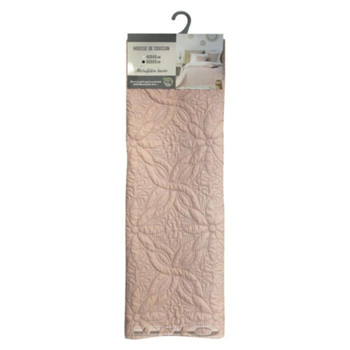 Paris Prix Housse de Coussin  Florette  60x60cm Rose