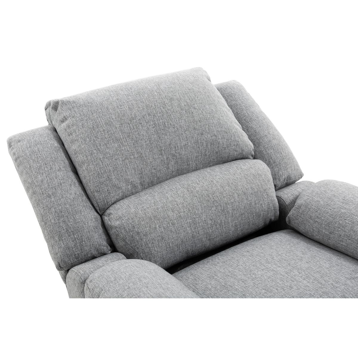 Fauteuil relax manuel HELENE 1 place tissu gris clair