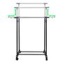 Voir la diapositive 3 : VIDAXL Porte manteaux réglables 2 pcs 2 rails d accrochage