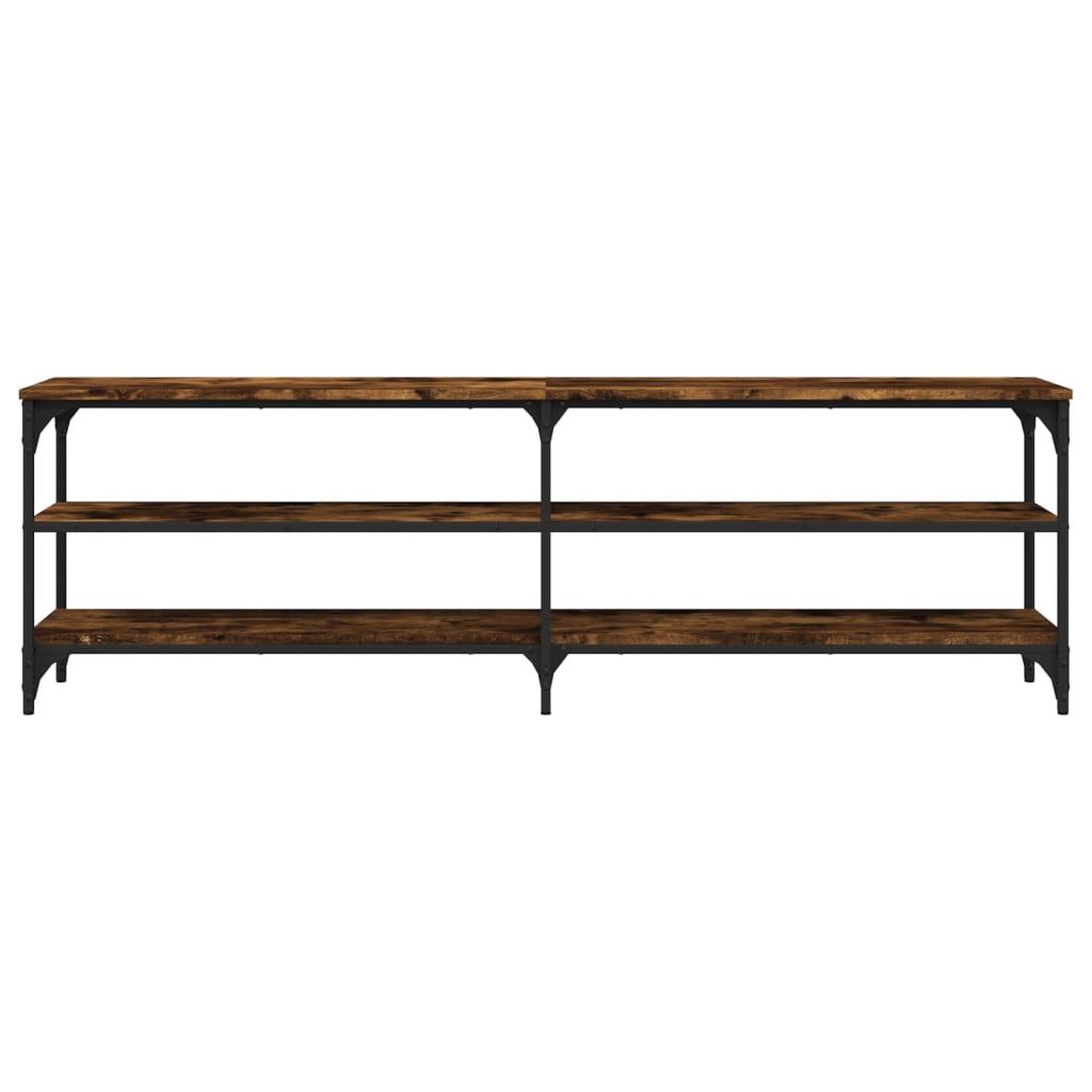 Voir la diapositive 5 : VIDAXL Meuble TV chene fume 160x30x50 cm bois d'ingenierie