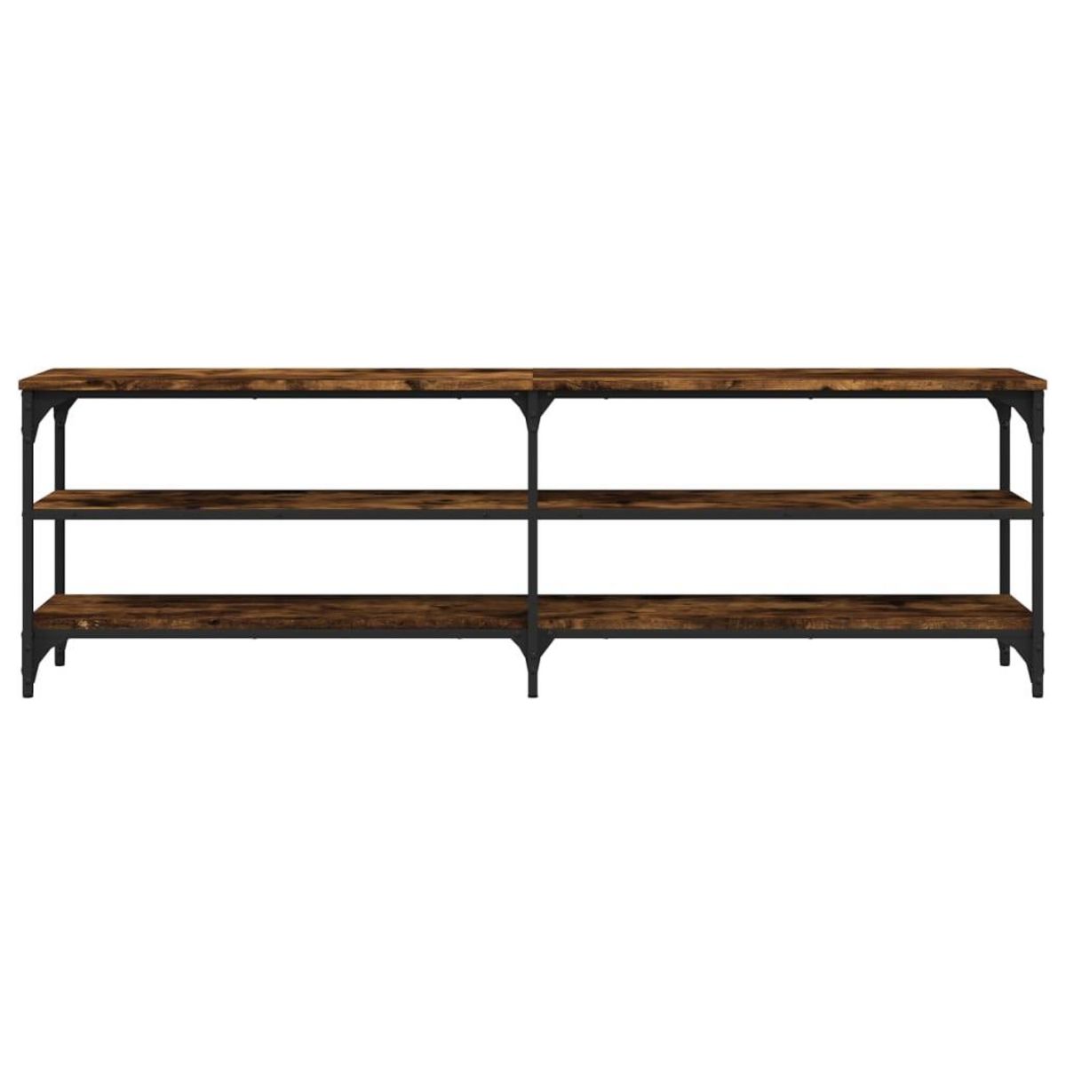 VIDAXL Meuble TV chene fume 160x30x50 cm bois d'ingenierie