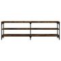 Voir la diapositive 5 : VIDAXL Meuble TV chene fume 160x30x50 cm bois d'ingenierie