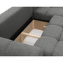 Voir la diapositive 4 : BEST MOBILIER Yulin - canapé d'angle droit 4 places convertible avec coffre en tissu bouclette