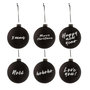 Voir la diapositive 2 : Paris Prix Lot de 6 Boules de Noël  Tableau  8cm Noir