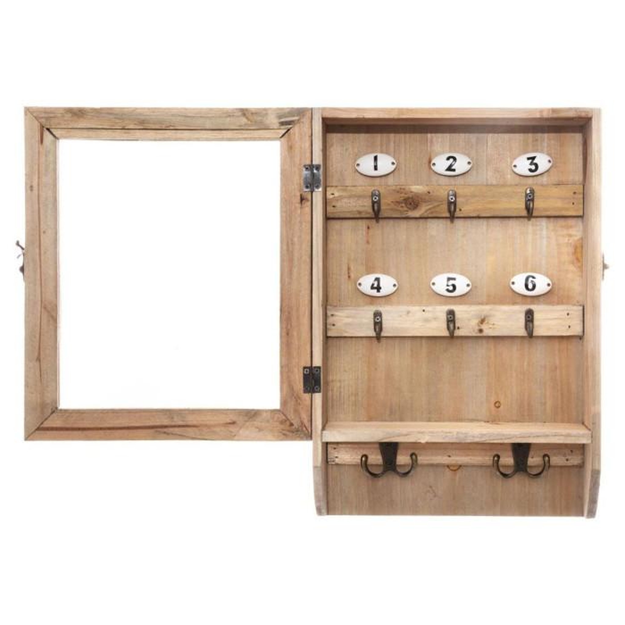 Voir la diapositive 2 : ATMOSPHERA Boite à Clés en Bois  Key  26x38cm Naturel