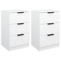 Voir la diapositive 2 : VIDAXL Tables de chevet 2 pcs Blanc 40x36x65 cm