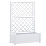 Voir la diapositive 2 : VIDAXL Jardiniere avec treillis 100x43x142 cm PP Blanc