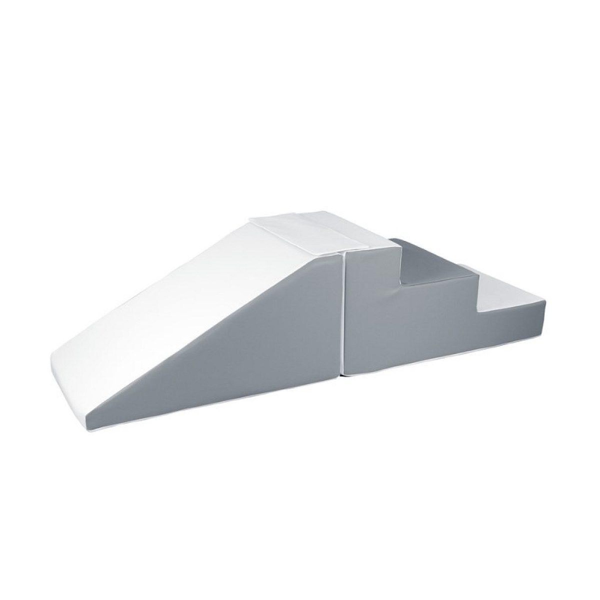 VELINDA Lot de 2 grands blocs en mousse blanc gris