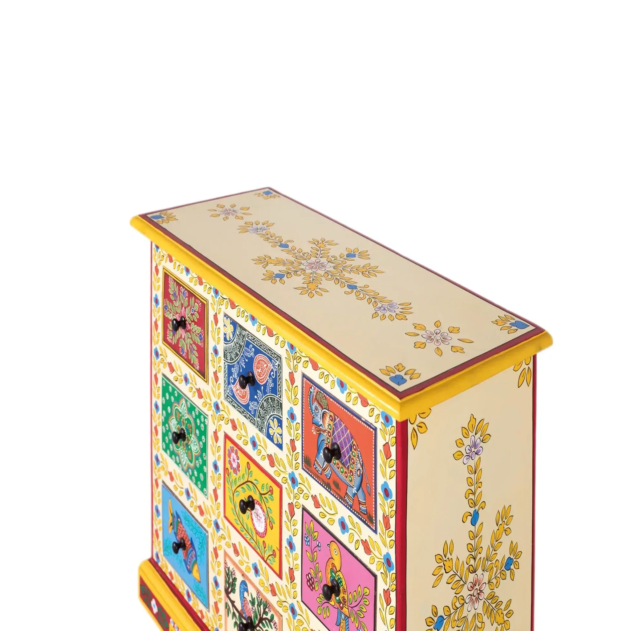 Voir la diapositive 2 : GINER Y COLOMER SL Meuble d'appoint en bois de manguier 70 cm style ethnique boho