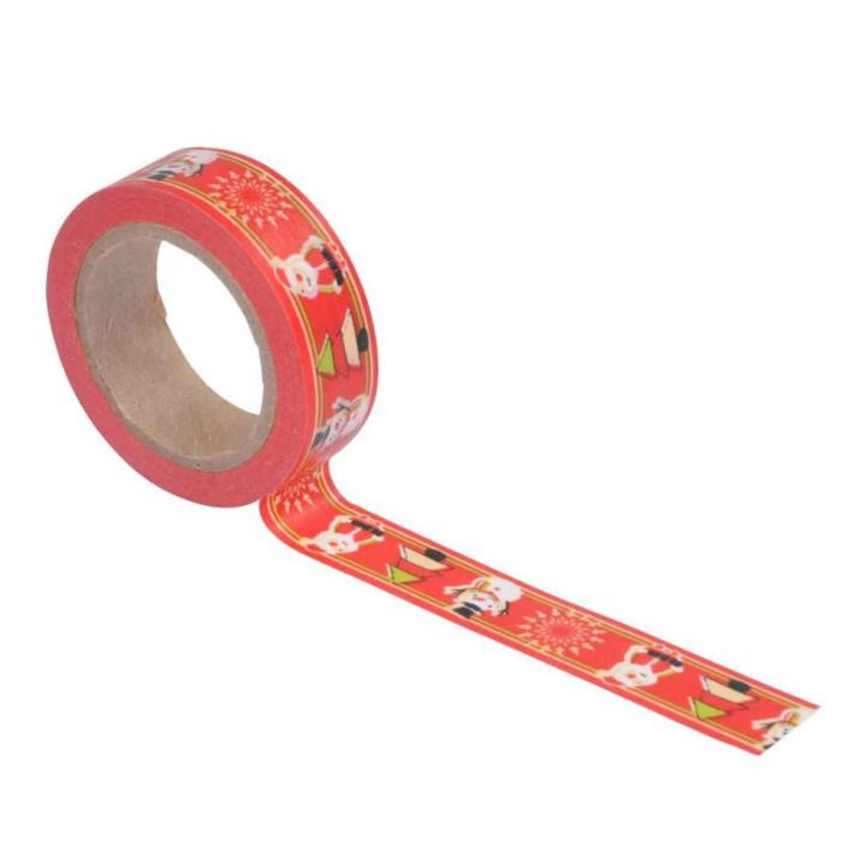 Paris Prix Ruban Adhésif Papier de Riz  Père Noël  10m Rouge