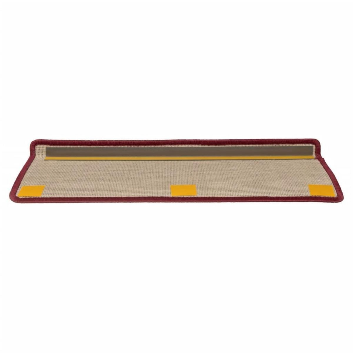 VIDAXL Tapis d'escalier 15 pcs 65x21x4 cm Rouge mat