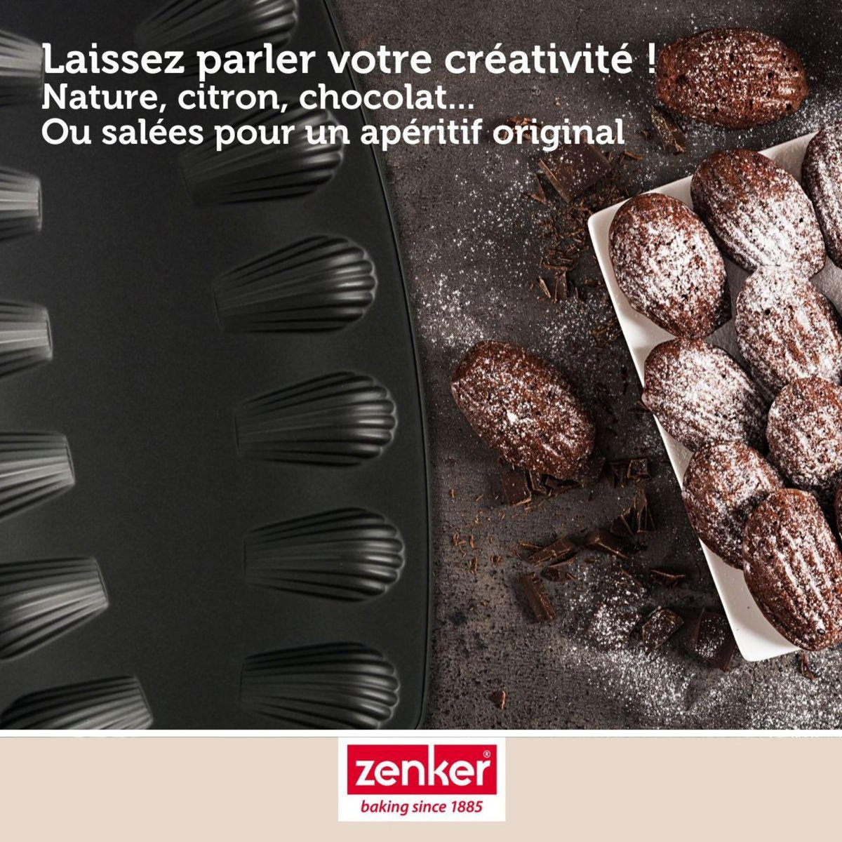 ZENKER Moule 12 madeleines 26 x 39 cm Zenker Spécial Countries