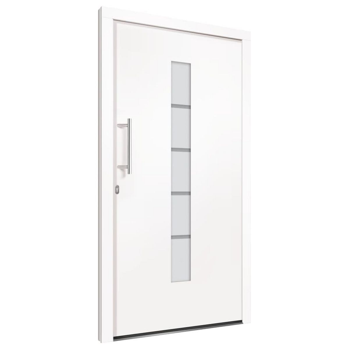 VIDAXL Porte d'entree Aluminium et PVC Blanc 100x200 cm