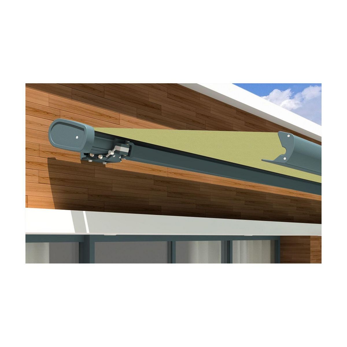 SUNSTYL Store motorisé SUZY coffre intégral gris