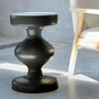 Voir la diapositive 2 : SWEEEK Table d'appoint. bout de canapé. table de chevet en métal. noir. Hawa Ø29.5 x H 47cm
