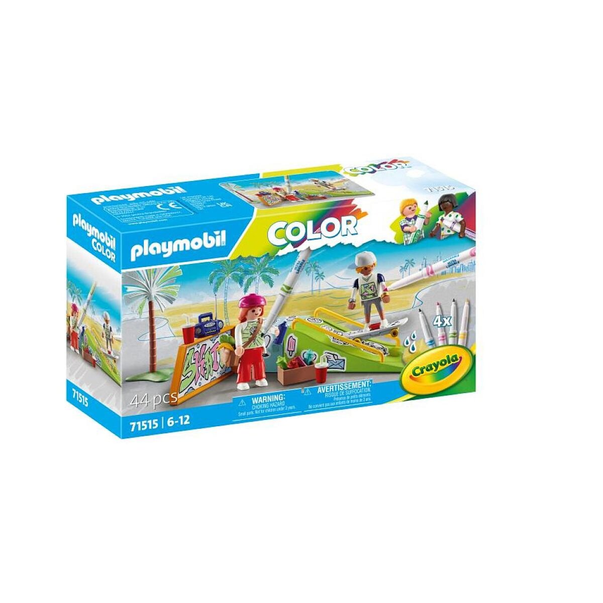 PLAYMOBIL 71515 Color - Skateurs avec rampe