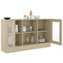 Voir la diapositive 4 : VIDAXL Armoire a vitrine Chene sonoma 120x30,5x70 cm Bois d'ingenierie