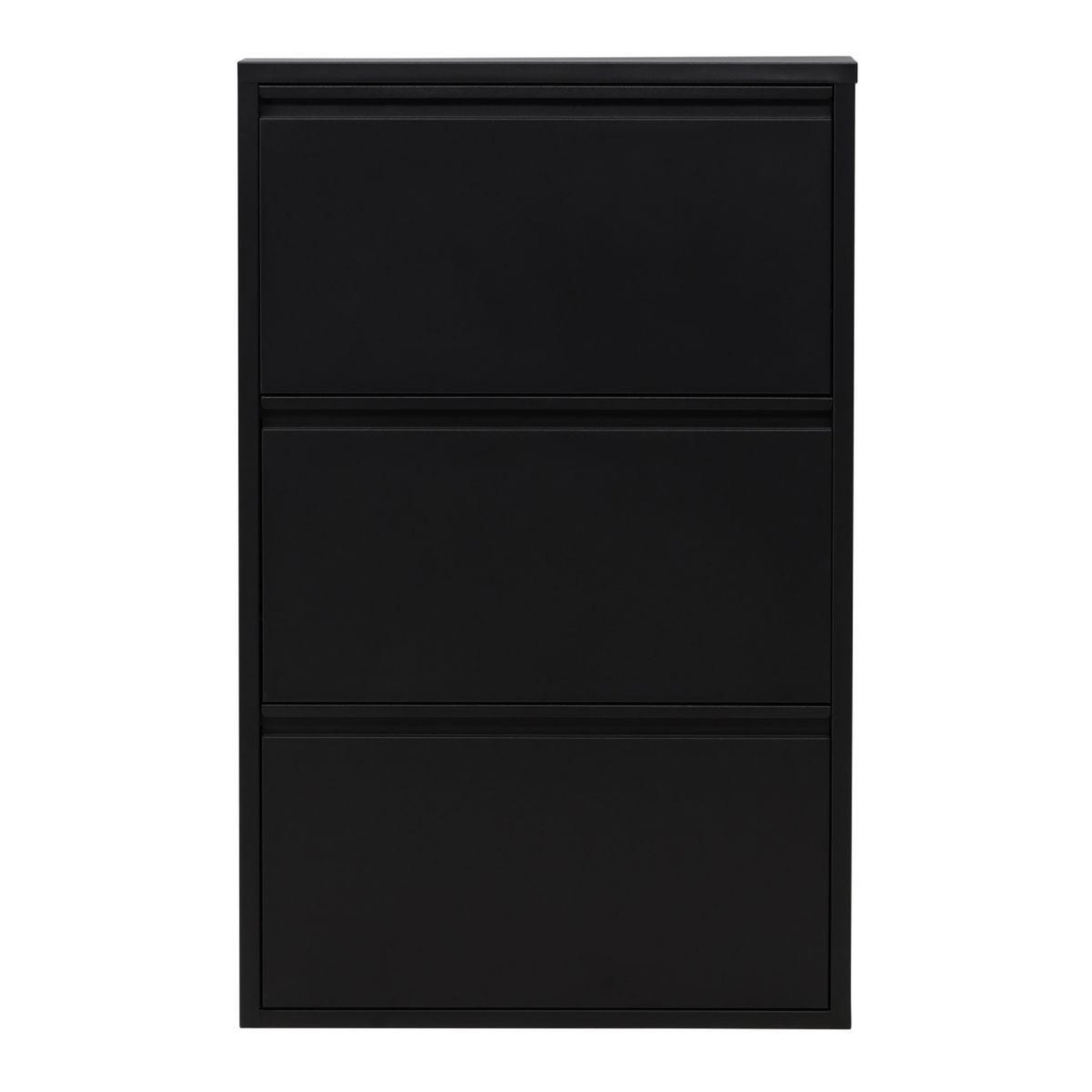 Paris Prix Meuble à Chaussures 3 compartiments  Bonito  103cm Noir