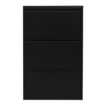 Paris Prix Meuble à Chaussures 3 compartiments  Bonito  103cm Noir