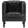 Voir la diapositive 2 : VIDAXL Chaise cabriolet Noir Cuir veritable de chevre