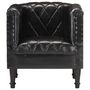 Voir la diapositive 2 : VIDAXL Chaise cabriolet Noir Cuir veritable de chevre