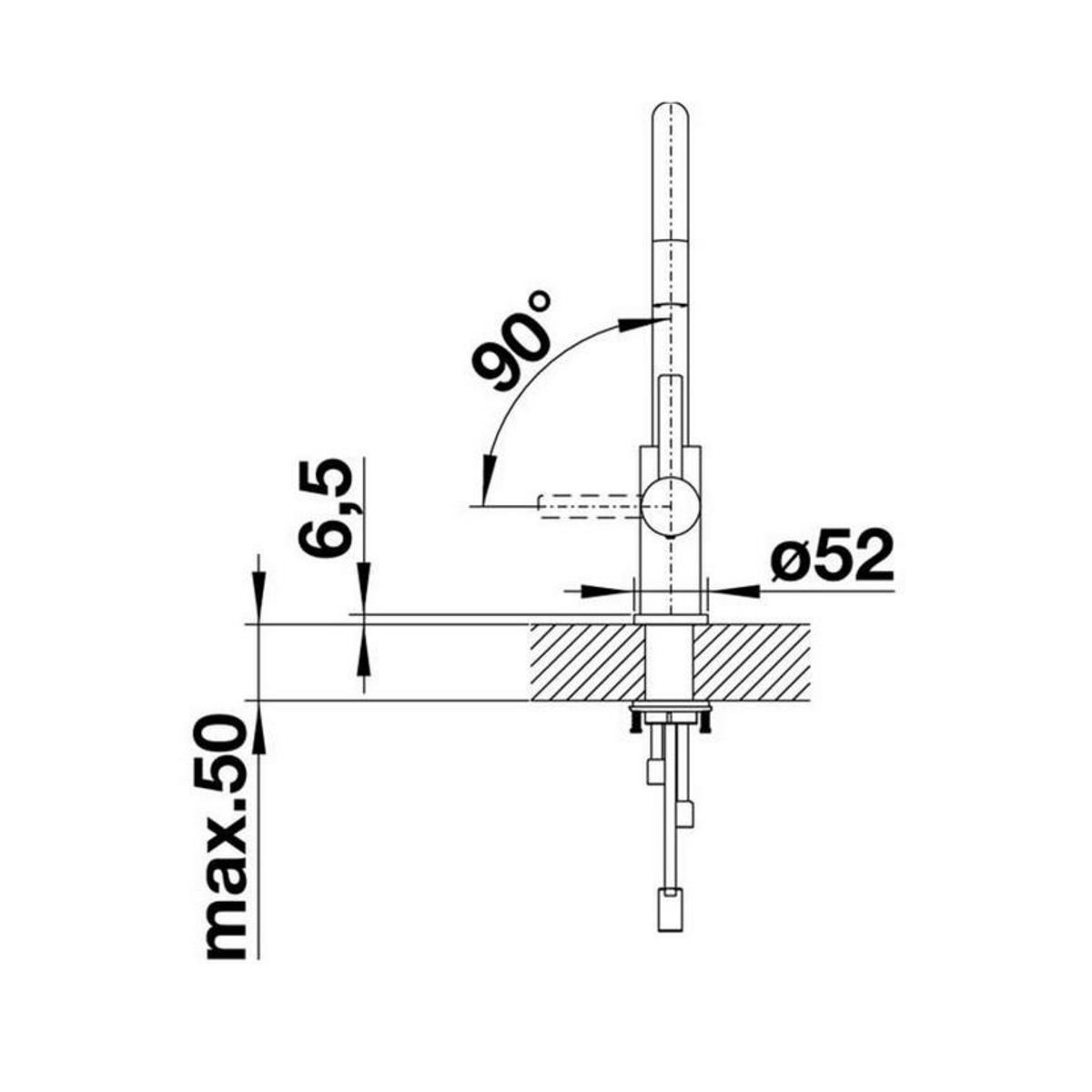 Blanco Mitigeur avec douchette inox - 523121