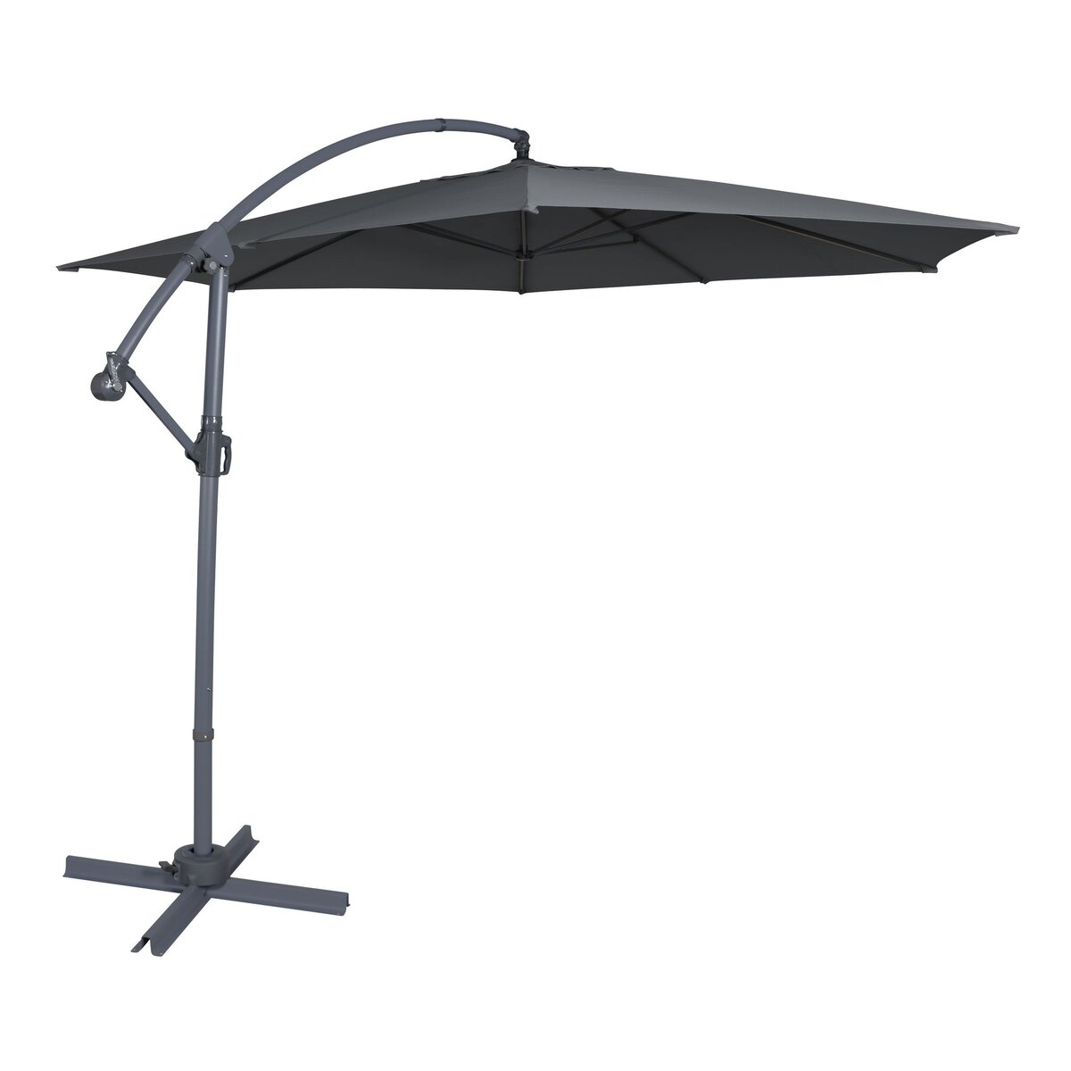 GARDENSTAR Parasol déporté Octogonale  - Aluminium et polyester - 3x4m - Gris