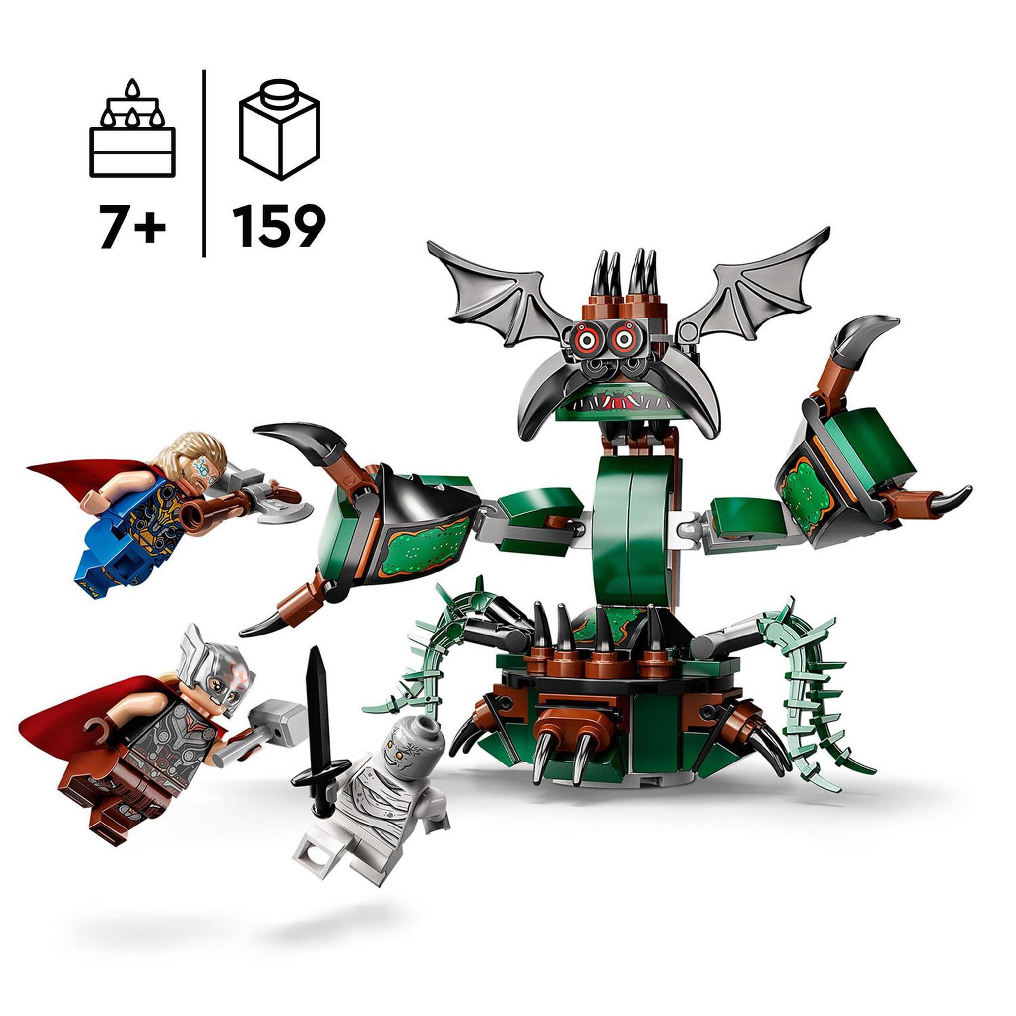Voir la diapositive 3 : LEGO Marvel 76207 Attaque sur le Nouvel Asgard, Jouet à Construire avec Thor Avengers