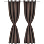 Voir la diapositive 2 : VIDAXL Rideau occultant 2 pcs et œillets metalliques 135x175 cm Marron