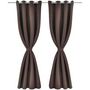 Voir la diapositive 2 : VIDAXL Rideau occultant 2 pcs et œillets metalliques 135x175 cm Marron