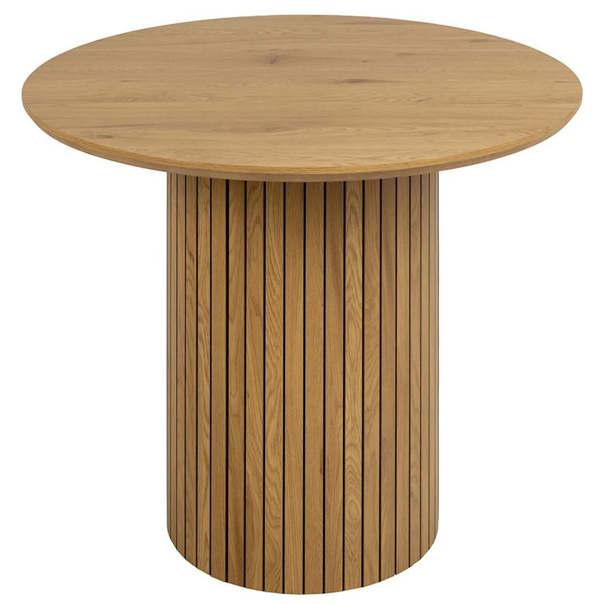 LISA DESIGN Tardis - table à manger ronde - effet bois- 4 personnes