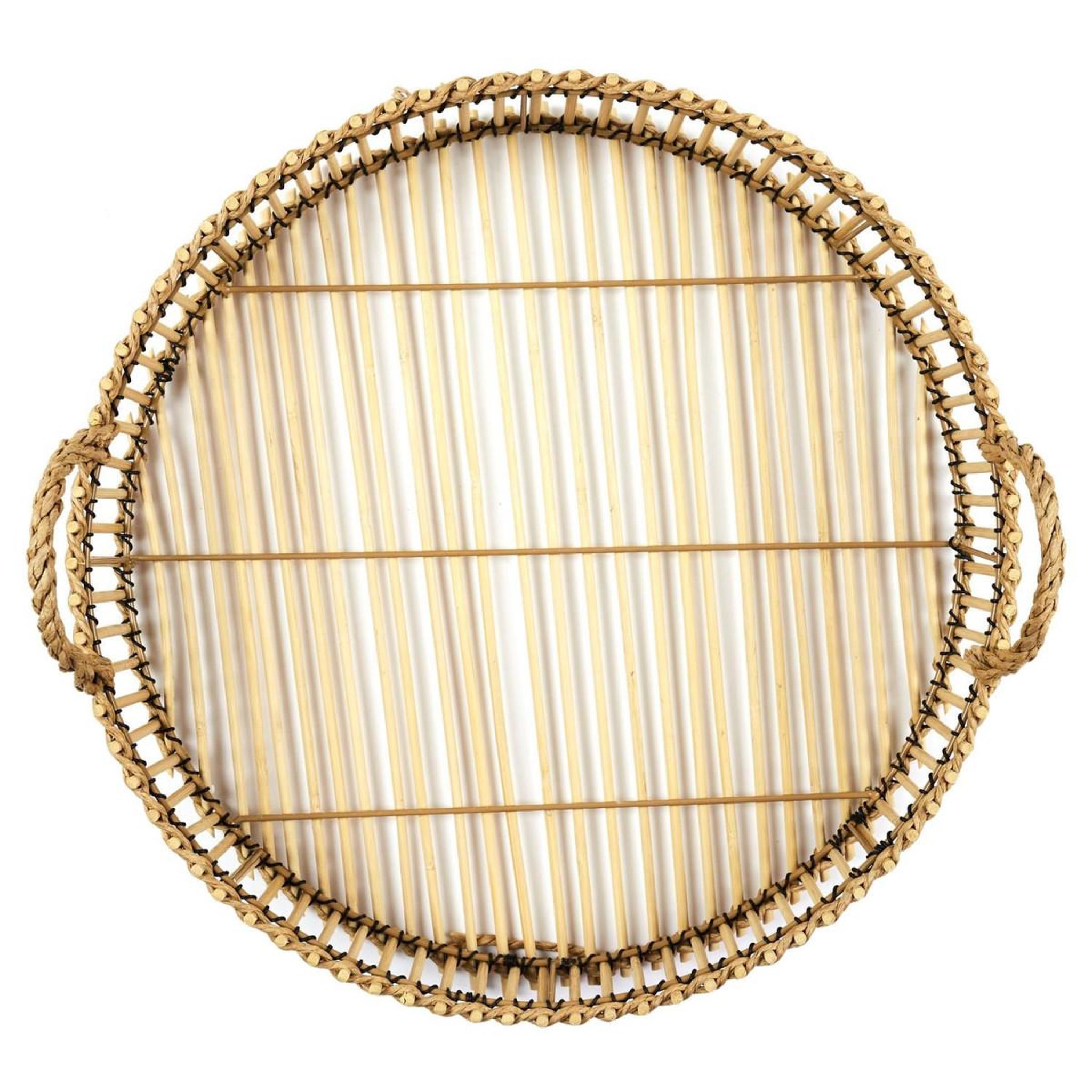 Voir la diapositive 2 : The Home Deco Factory Plateau déco en bambou  tressage  40cm naturel
