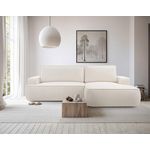 BEST MOBILIER Nessino - canapé d'angle droit 4 places - convertible avec coffre - en tissu texturé. Coloris disponibles : Vert, Beige, Gris, Orange, Noir