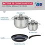 Voir la diapositive 2 : ELO Ensemble de 1 Poêle de cuisson 28 cm et 2 faitouts 16 et 24 cm Elo Prima Brillant