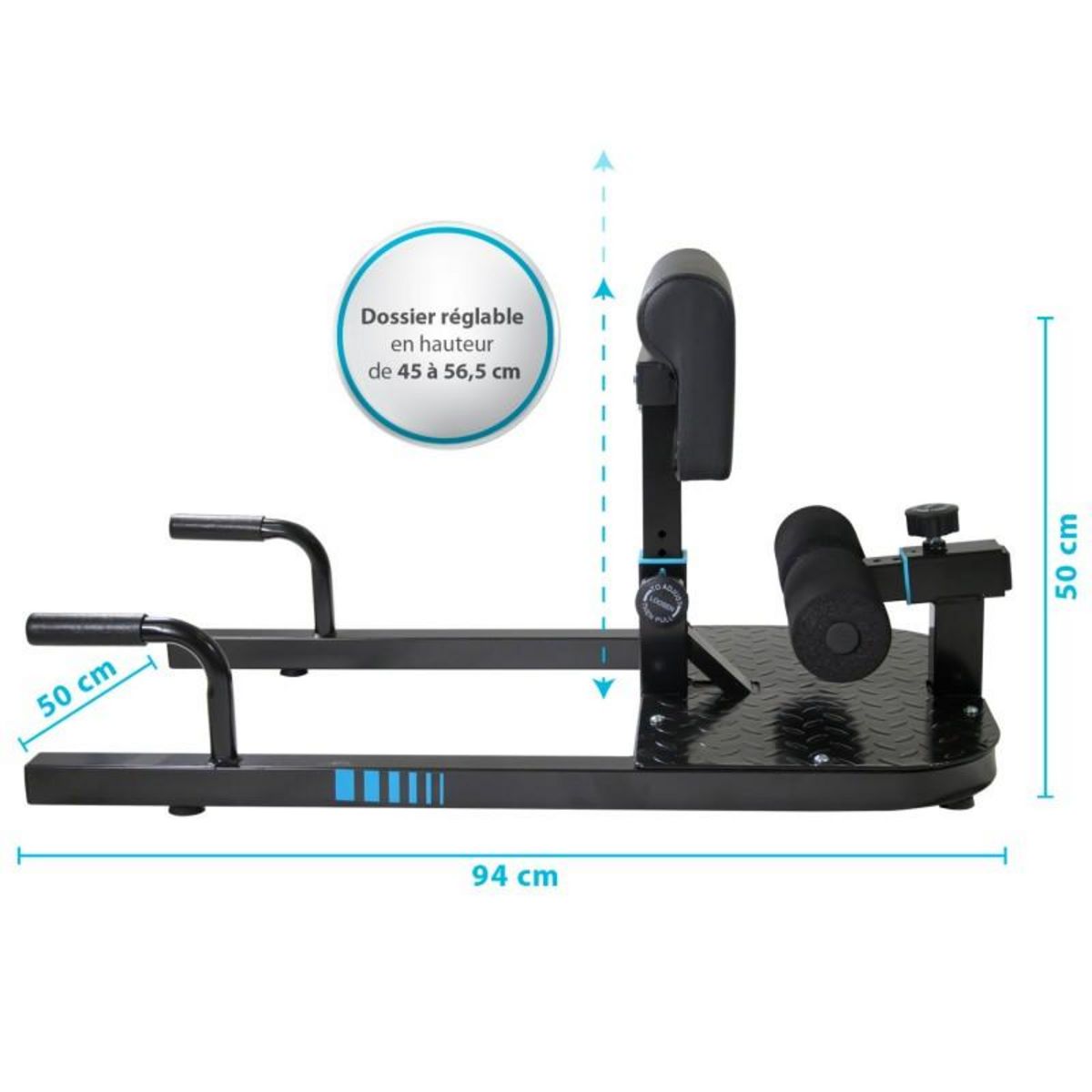 SPARRAW Squat Machine CITIUS Appareil de musculation multifonction 94 x 50 x 50 cm - Dossier réglable en hauteur - Charge max 120kg