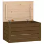 VIDAXL Boîte de rangement Marron miel 59,5x36,5x33 cm Bois massif pin
