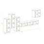 Voir la diapositive 4 : Paris Prix Meuble TV Mural Design  Switch III  330cm Naturel & Noir