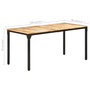 Voir la diapositive 6 : VIDAXL Table de salle a manger 160x80x76 cm Bois de manguier brut