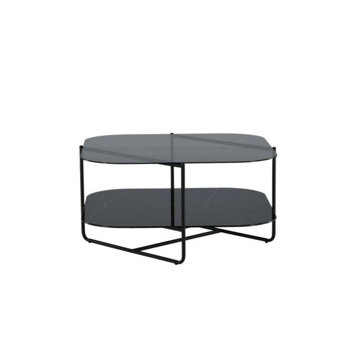 Paris Prix Table Basse en Verre  Un-Line  85cm Noir