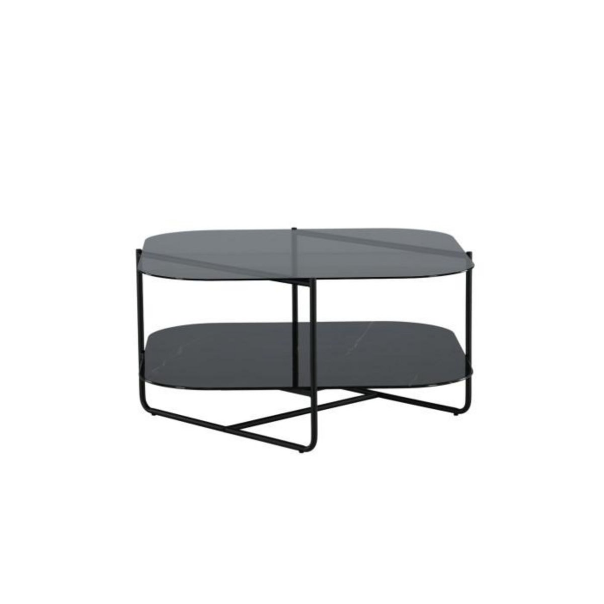 Paris Prix Table Basse en Verre  Un-Line  85cm Noir