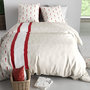 Voir la diapositive 3 : ATELIER DU COTON Parure Housse De Couette 100% Coton 57fils Rubis