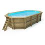 Voir la diapositive 2 : Habitat et Jardin Piscine bois   Miami 120   - 4.86 x 3.36 x 1.20 m + Bâche à bulles 180 µ + Bâche hiver 280 gr/m²