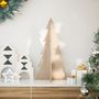 Voir la diapositive 1 : VIDAXL Arbre de Noël en bois pour decoration 59,5cm bois massif de pin