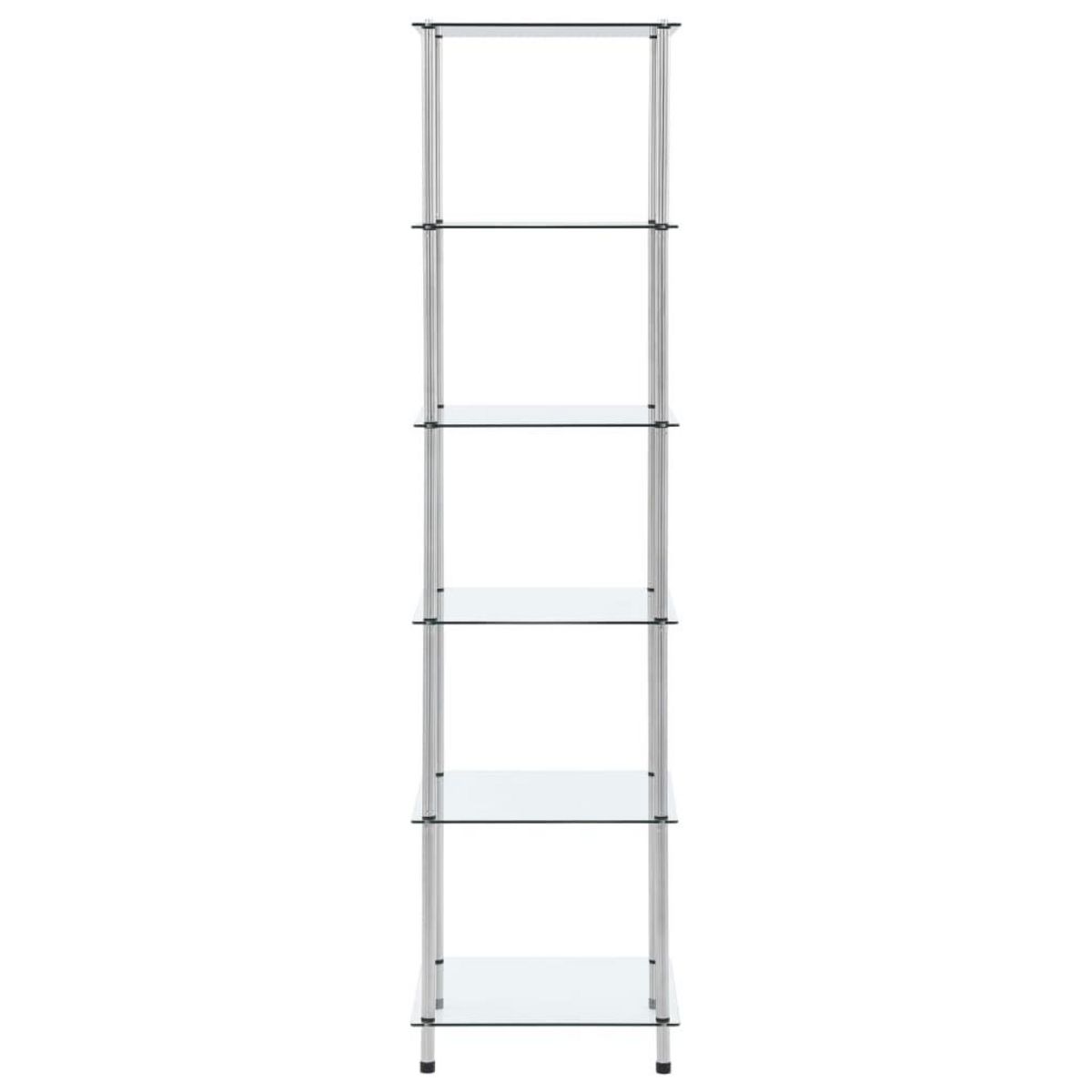 VIDAXL Etagere 6 niveaux Transparent 40x40x160 cm Verre trempe