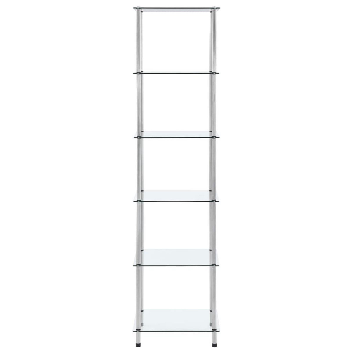 VIDAXL Etagere 6 niveaux Transparent 40x40x160 cm Verre trempe