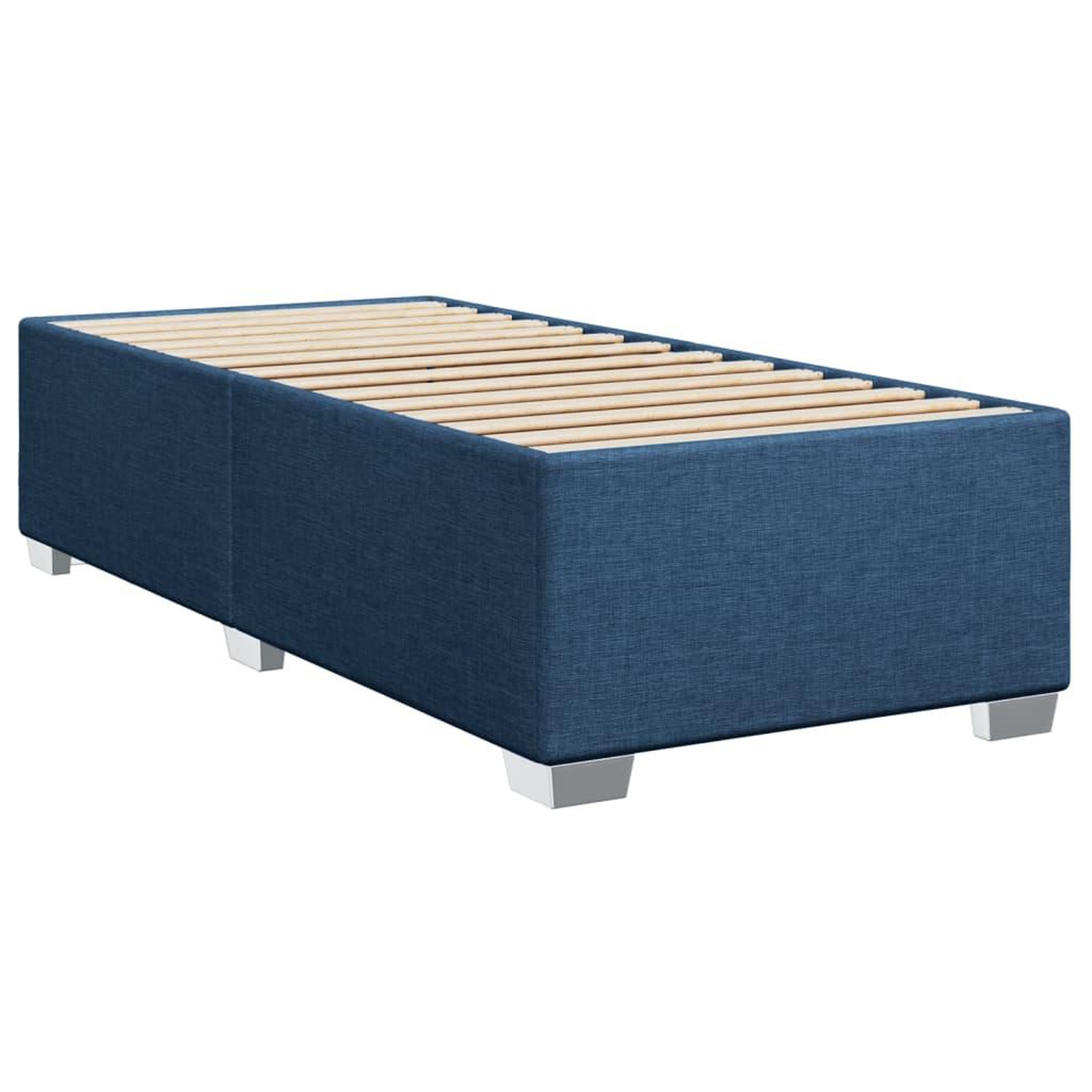 Voir la diapositive 3 : VIDAXL Cadre de lit sans matelas bleu 100x200 cm tissu